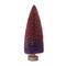 Hello Honey® 11" Purple & Burgundy Ombre Bottle Brush Tree with Wood Base and Glitter